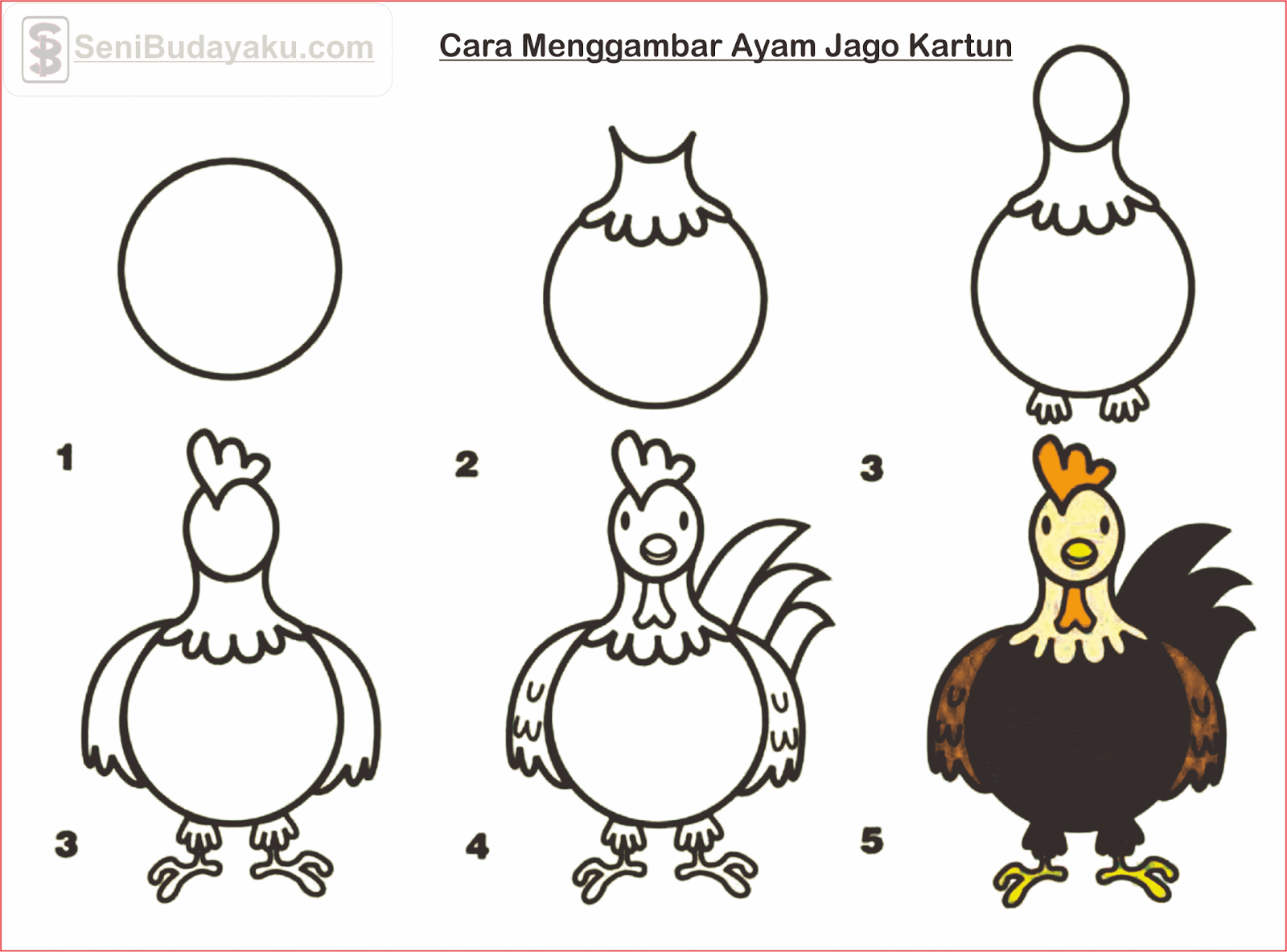 gambar cara melukis ayam