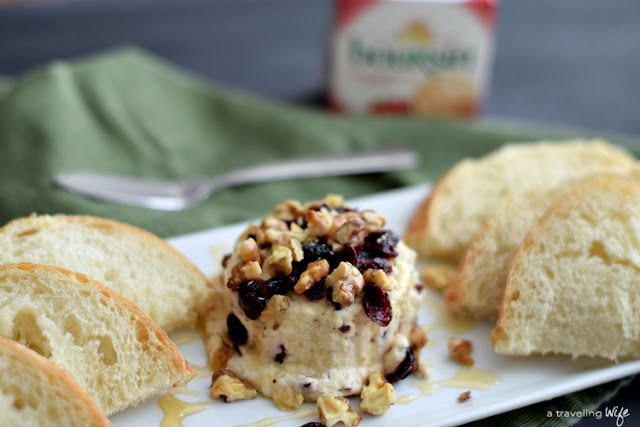 Cranberry And Nut Cheese Spread | http://www.atravelingwife.com