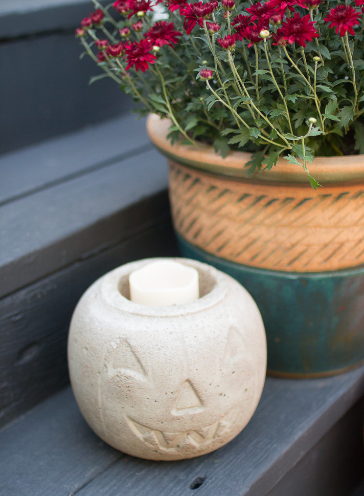 17 Apart: Halloween How To: Make a DIY Concrete Pumpkin