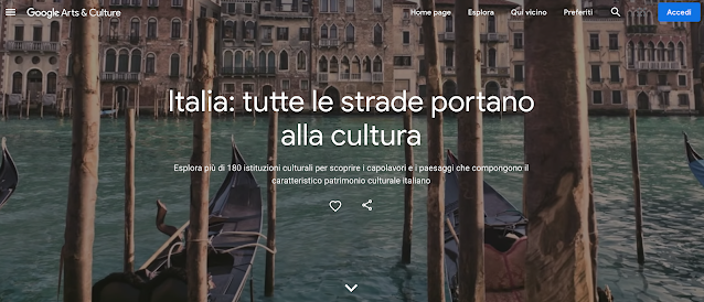 Immagine delle gondole di Venezia su Google Arts & Culture