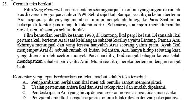 15 Contoh Soal Bahasa Indonesia Tanggapan Logis Kumpulan Contoh Soal