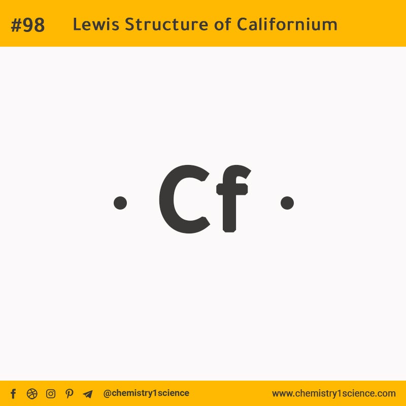 Lewis Structure of Cf Californium  تركيب لويس لعنصر الكاليفورنيوم
