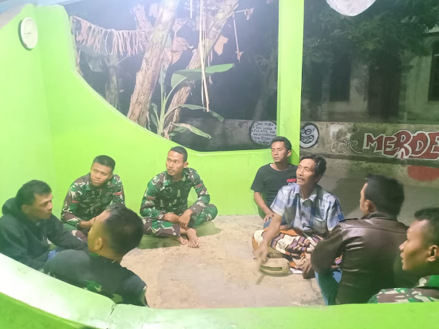 Pos Kampling Desa Jimbung Ramai Didatangi TNI  