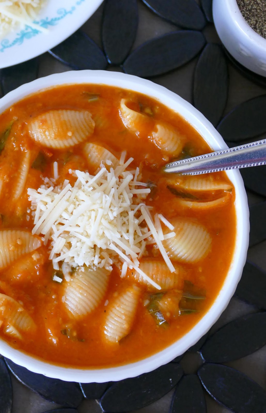 Roasted Tomato, Basil and Garlic Noodle Soup Recipe