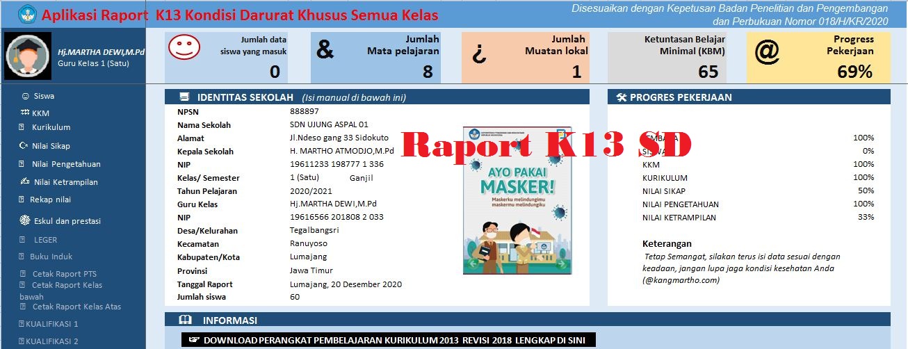 10+ Format raport k13 smk 2020 info