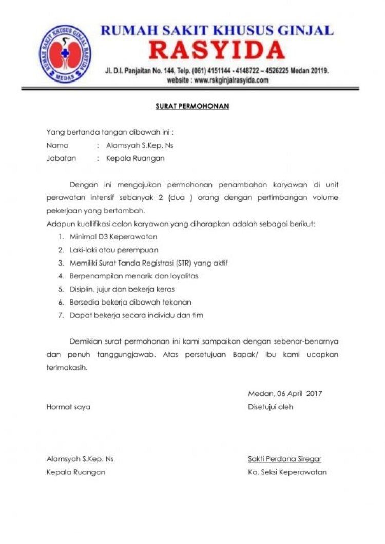 contoh surat resmi perusahaan