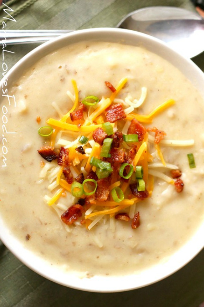 Mama Loves Food! Loaded Baked Potato Soup Recipe How to Make Slow