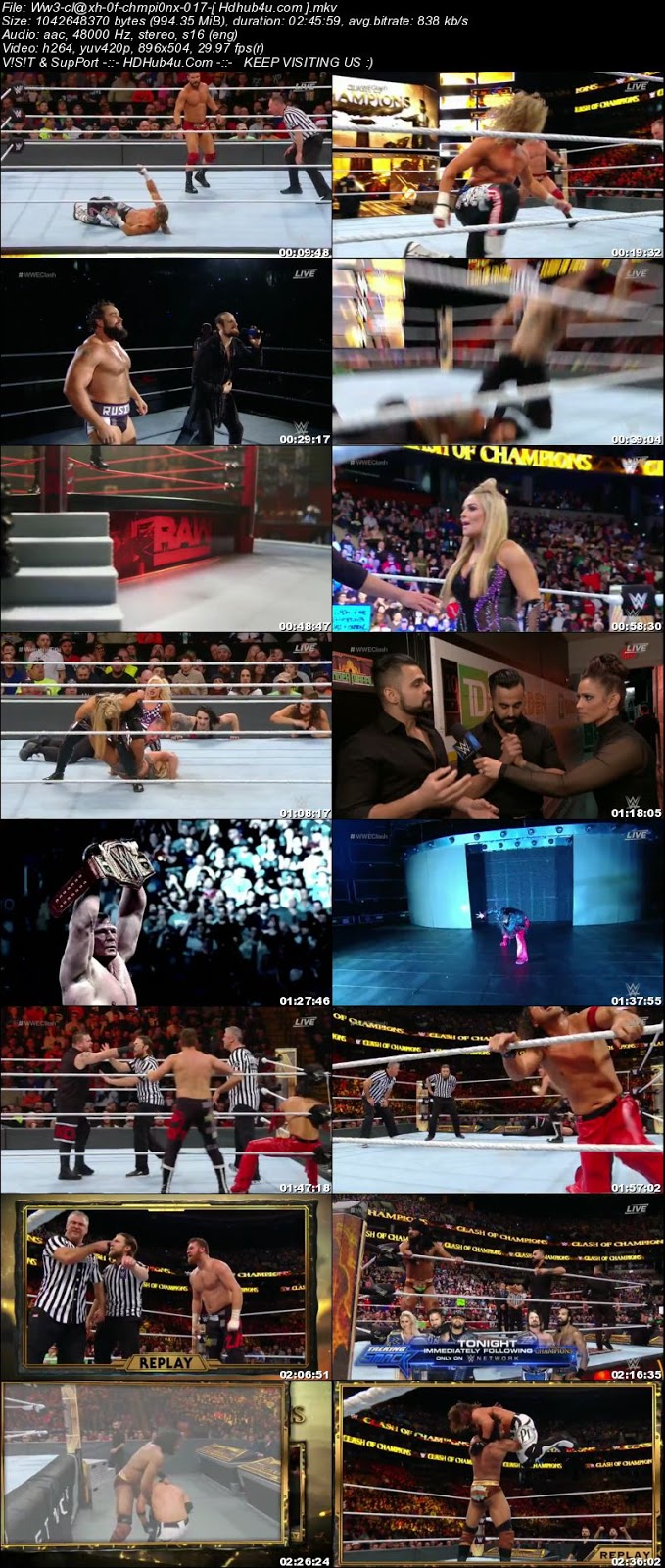 WWE Clash of Champions 2017 576p WEBRip 1Gb Download