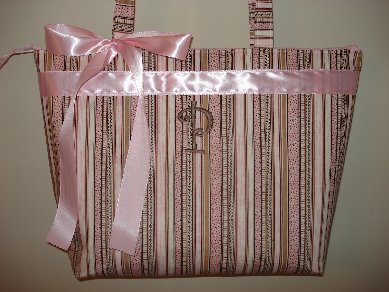 Kacie's Pink/Brown Diaper Bag