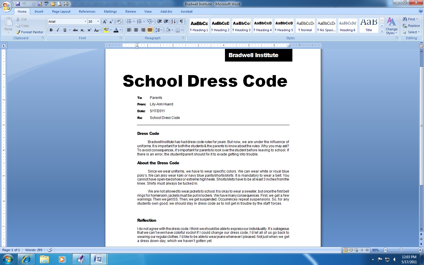 itsLilyAnn( Dress Code Memo