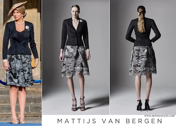 Queen Maxima wore Matthijs van Bergen Coppens Lelies Jacket & Skirt