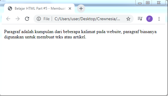 Crewnesia - Membuat Paragraf Pada HTML