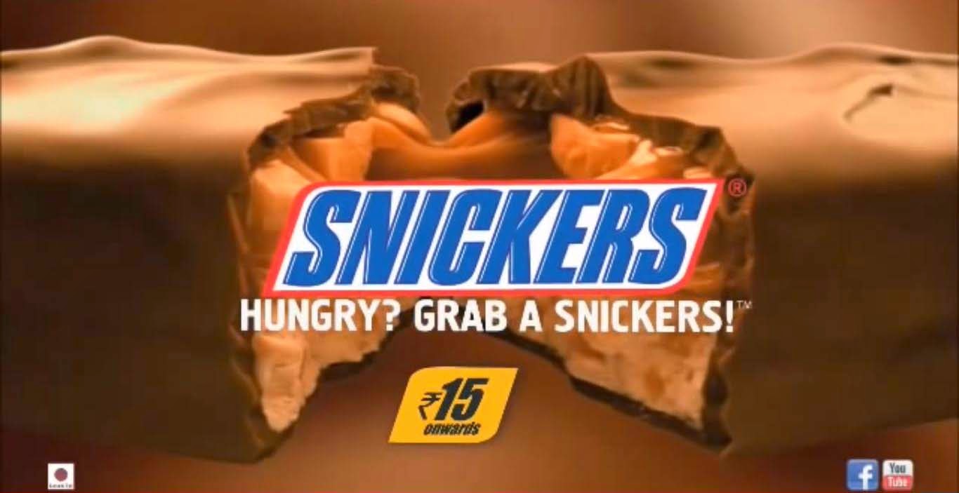 Advertising Opinions: Snickers - 'Kyunki hunger Ko Badal Deta Hai'