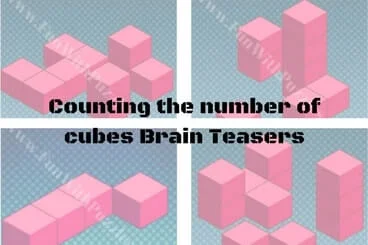 Counting the number of cubes Brain Teasers with answers