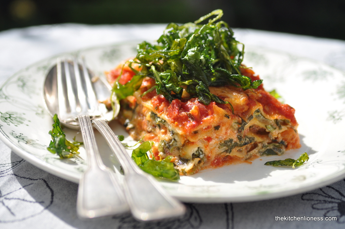 The Kitchen Lioness: Summer Lasagne with Spinach &amp; Ricotta