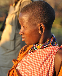 Beautiful Kenyan woman with stretched earlobes