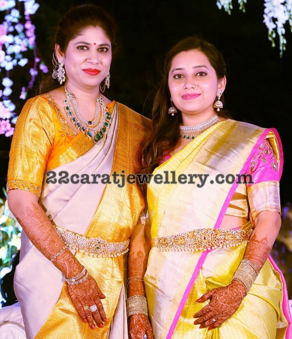 Swetha Reddy Diamond Emerald Set - Jewellery Designs