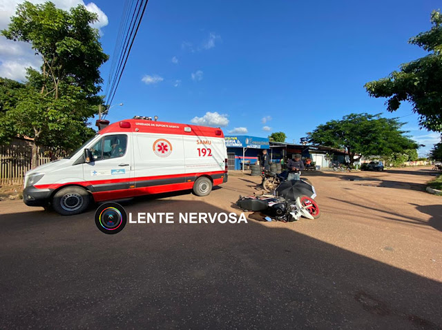 Três pessoas ficam feridas em acidente com motos na zona sul da capital – FOTOS E VÍDEO