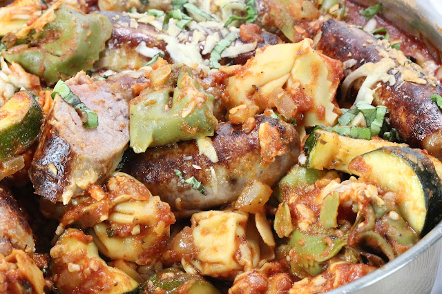 One-Pot Tortellini with Sausage and Zucchini One-Pot Tortellini with Sausage and Zucchini