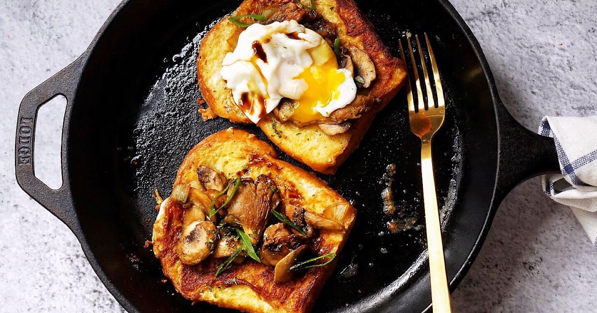 Miss Hangrypants: Parmesan French Toast with Garlic Balsamic Mushrooms