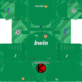 Valencia CF 2019/2020 champions league Kit - Dream League Soccer Kits