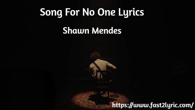 Song For No One Lyrics - Shawn Mendes