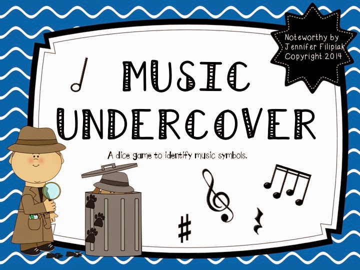http://www.teacherspayteachers.com/Product/Music-Undercover-A-Dice-Rolling-Game-to-Identify-Notes-and-Music-Symbols-1277457