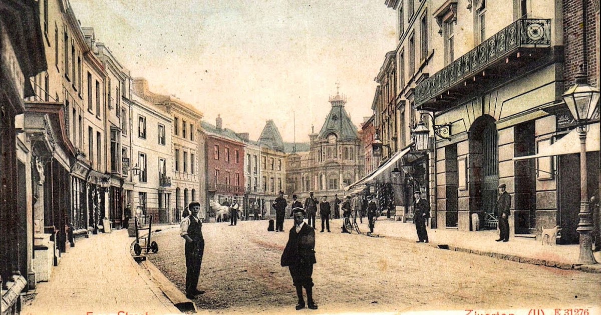Tiverton History Postcard of Fore Street Looking West c.1906