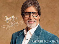 amitabh bachchan birthday, smile photo in blue coat and white shirt