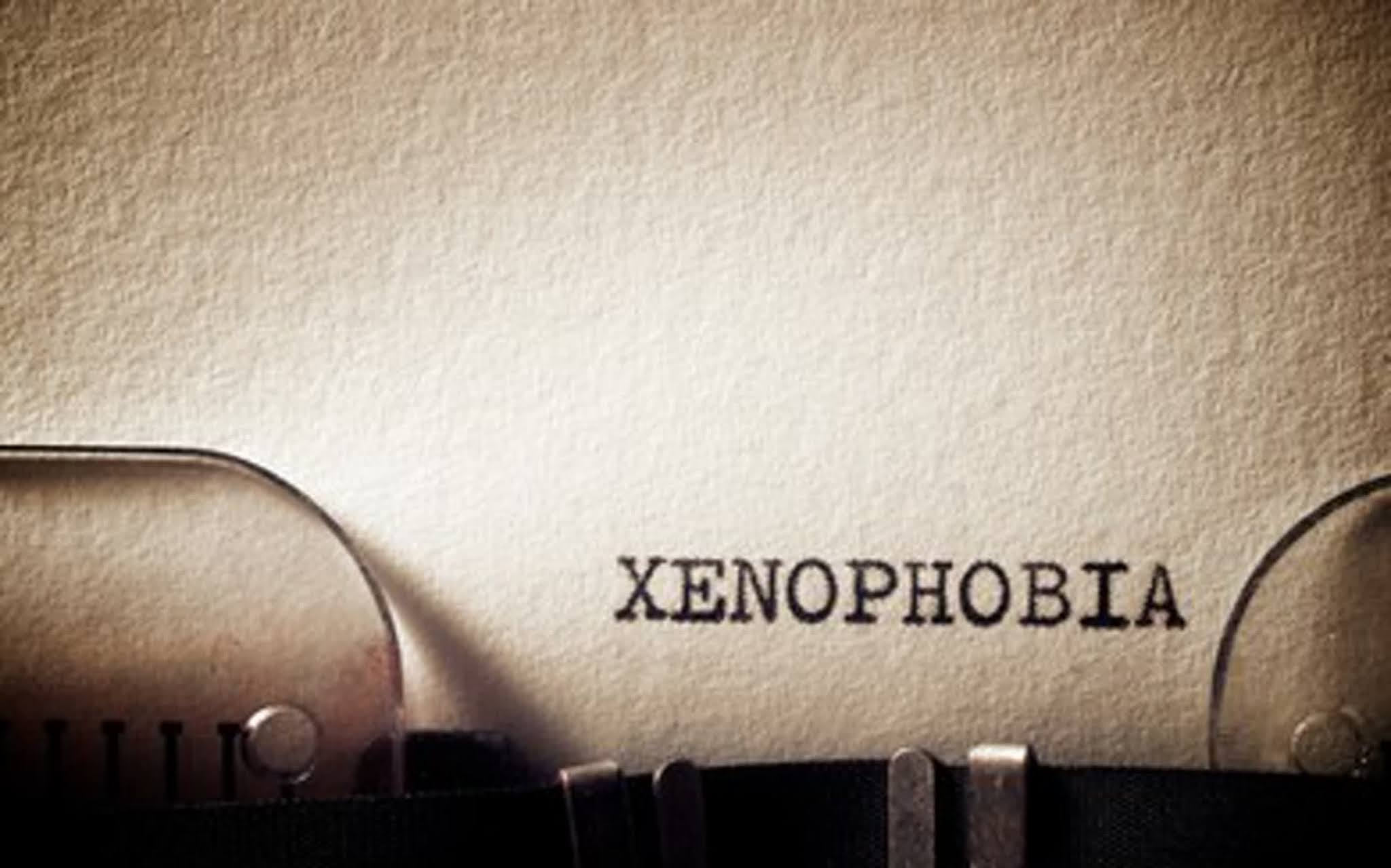 Xenophobia vector illustration word cloud isolated on a white