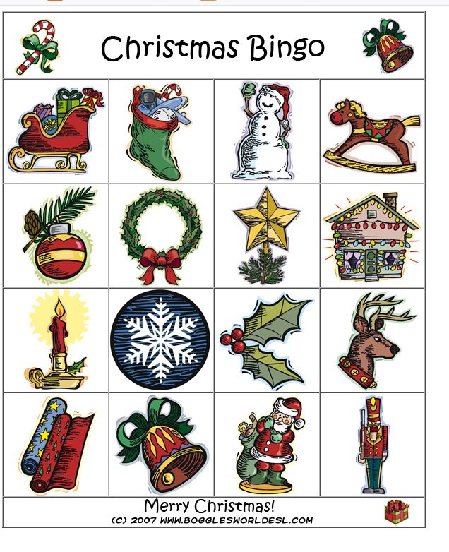 Bingo De Navidad Para Imprimir Y Jugar Colorear Dibujos Infantiles