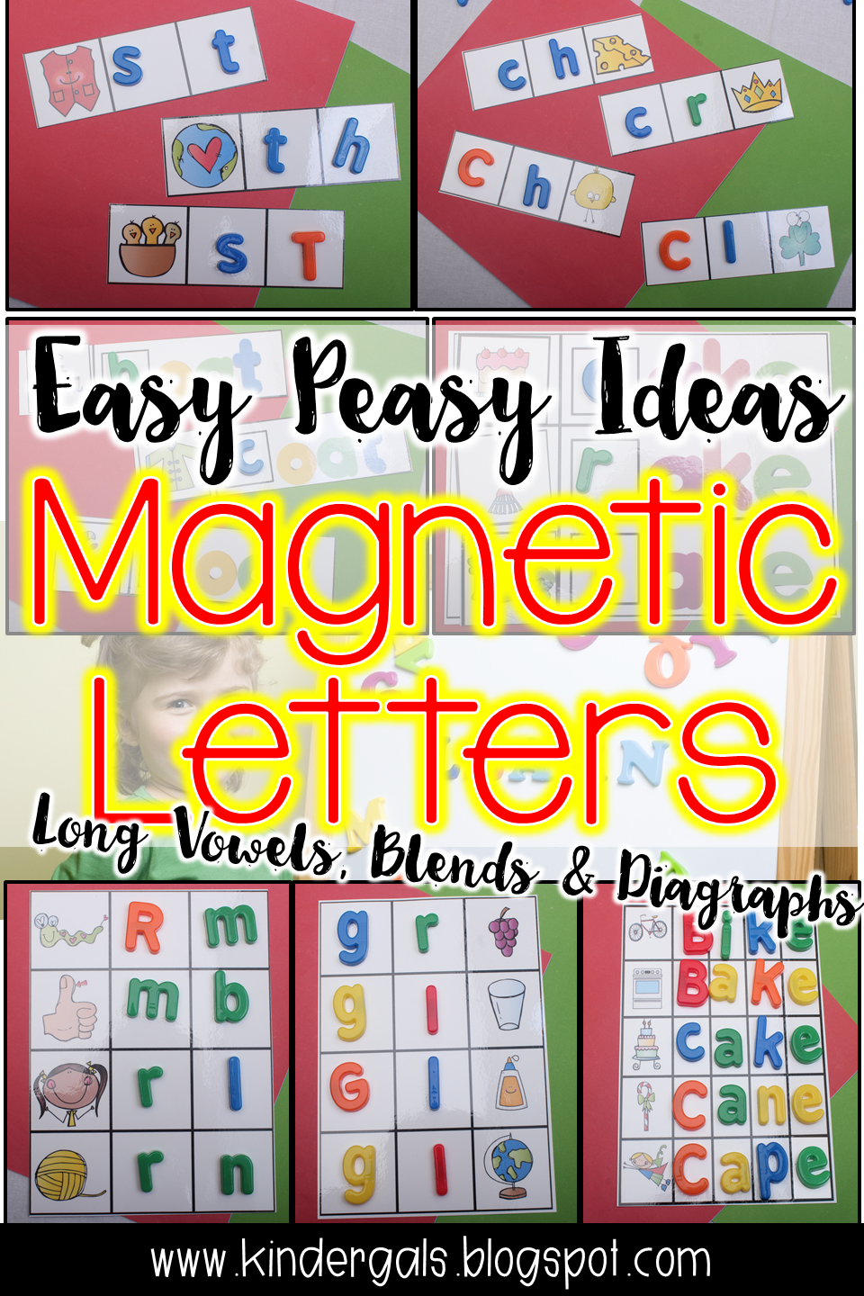 KinderGals Letters Long Vowels, Blends and Diagraphs