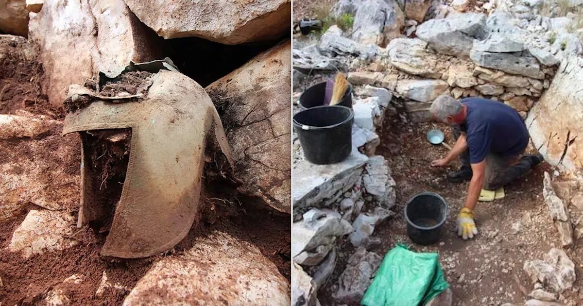 Tomb Of Ancient Greek Warrior Along With Ancient Bronze Helmet Is Discovered In Croatia By Archaeologists Tomb Of Ancient Greek Warrior Along With Ancient Bronze Helmet Is Discovered In Croatia By Archaeologists