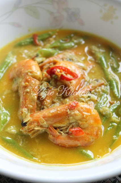 Masak Lemak Cili Padi Udang Dengan Kacang Buncis Sedap