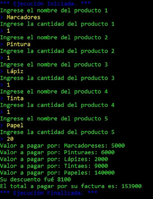 Calcular el total compra de productos ejercicio algoritmos