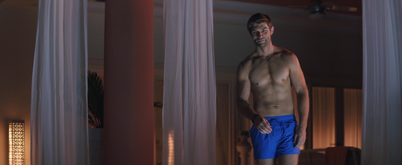 Liam McIntyre shirtless in See You Soon.