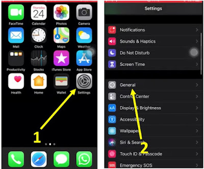 cara cek imei iphone - sistem settings 1