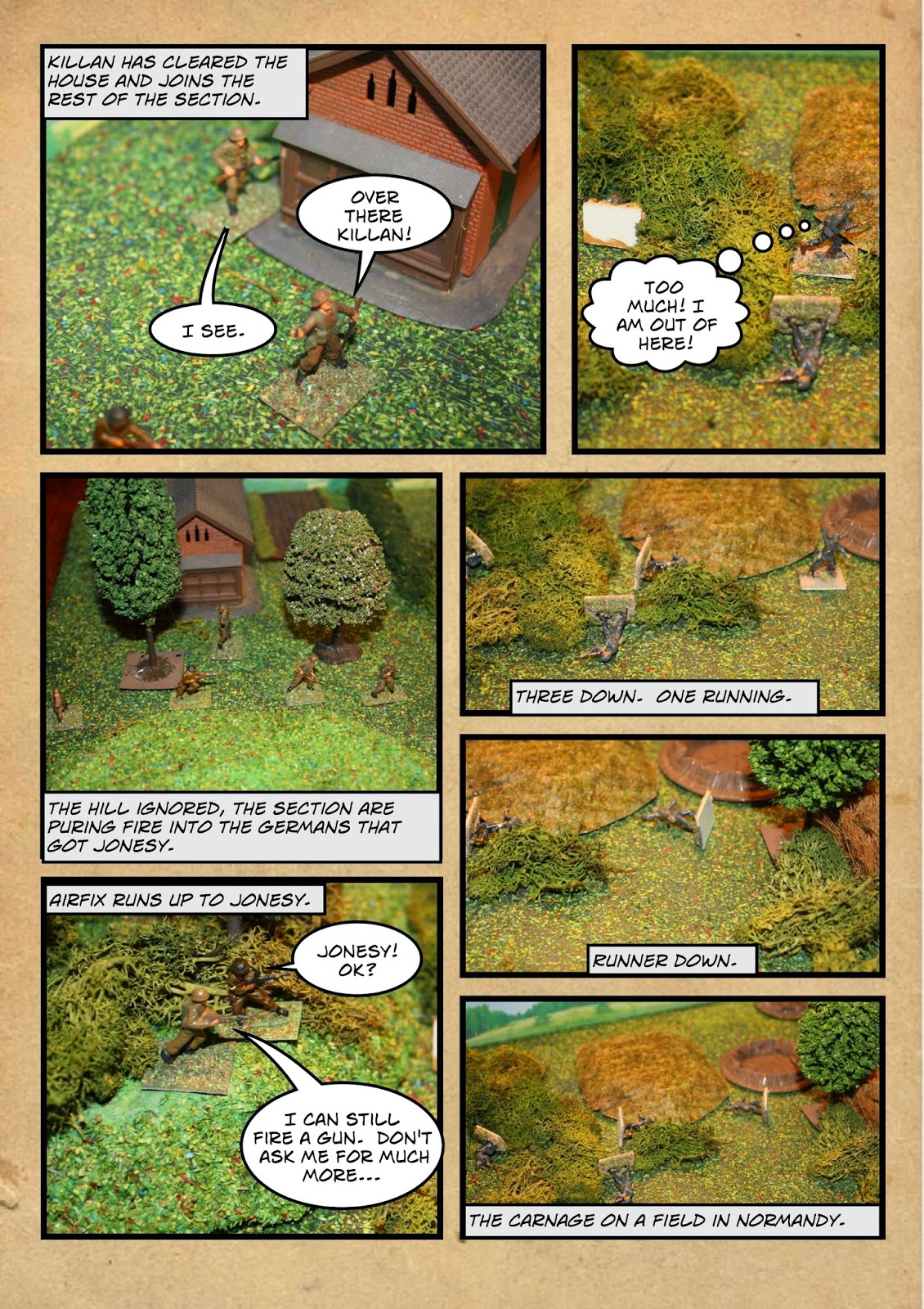 Shaun's Wargaming with Miniatures NUTS Comic WW2 battle report North