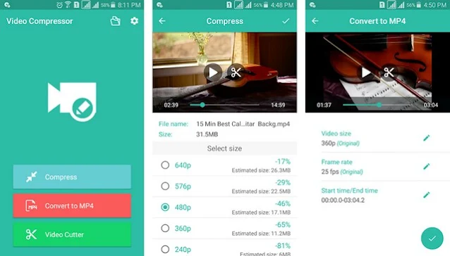 أفضل تطبيقات لضغط الفيديو للاندرويد