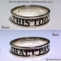 This too, shall pass - Solid Sterling Silver Ring