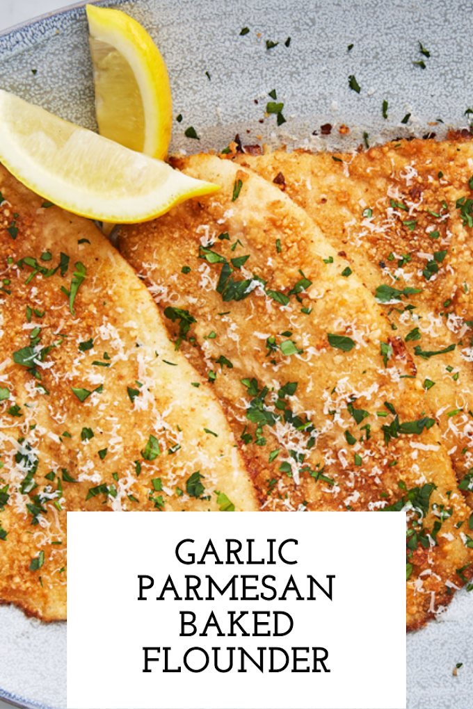 Garlic Parmesan Baked Flounder Recipe