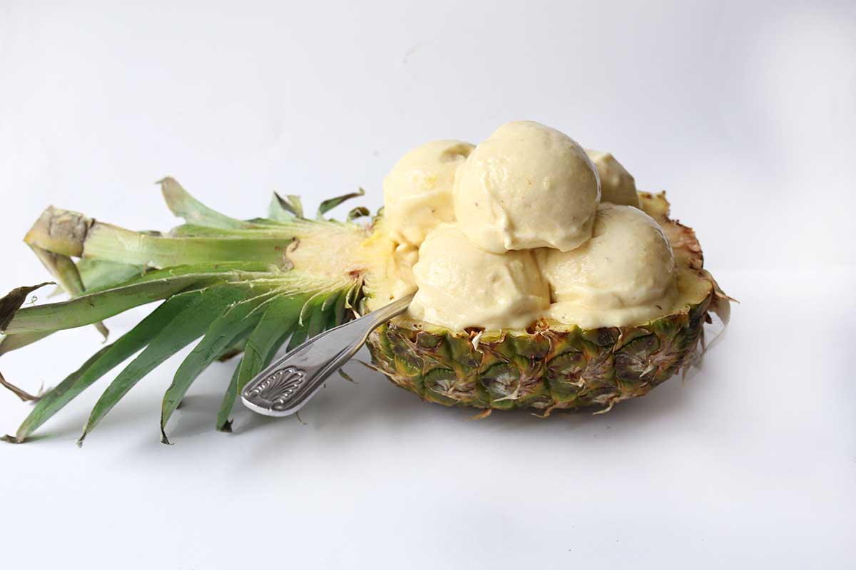 Healthy Pineapple Banana Ice cream MELDY FOOD