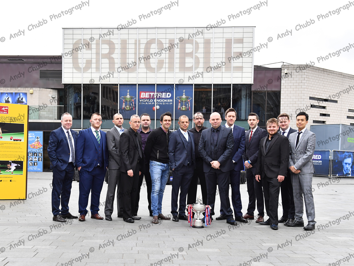 Peveril Photo World's top 16 Snooker players at the Crucible