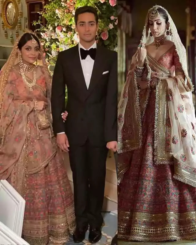 Ayesha saif wore Sabyasachi Mukherjee bridal lehenga on her nikah