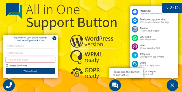All in One Support Button + Callback Request v2.0.4 All in One Support Button + Callback Request v2.0.4