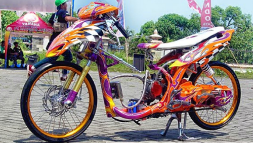 Modifikasi motor mio j dengan tampilan airodinamic terbaik