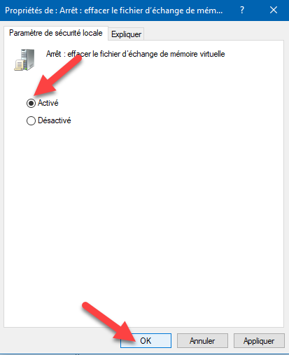 Effacer le fichier d'échange de mémoire virtuelle à l'arrêt dans Windows 10 avec l'éditeur de stratégie de groupe locale Mots-clés : Windows 10, sécurité, trucs, astuces, fichier d'échange, mémoire virtuelle, arrêt Windows, stratégie groupe locale, effacer, informations confidentielles, système, options de sécurité, effacer le fichier d'échange de mémoire virtuelle