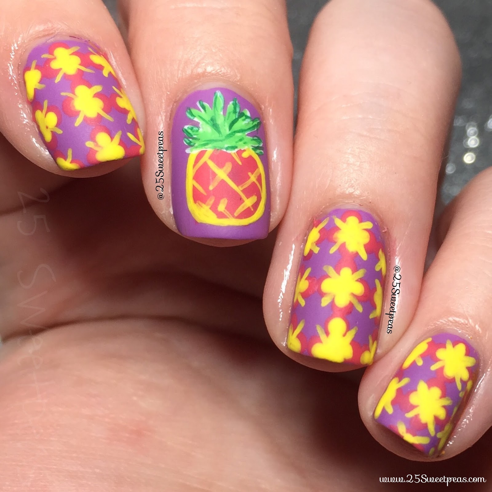 Mediocre Pineapple Nails — 25 Sweetpeas