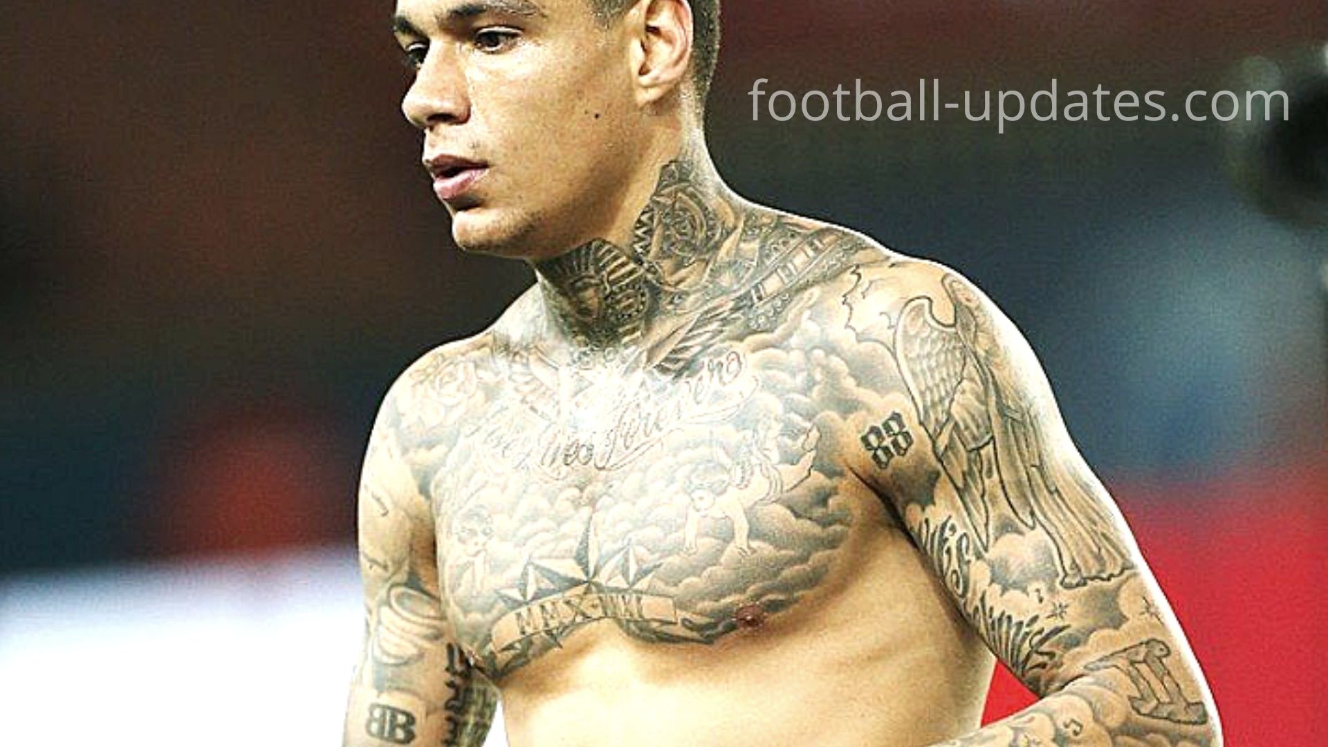 The soccer player whos covered his entire back with a tattoo of Jesus
