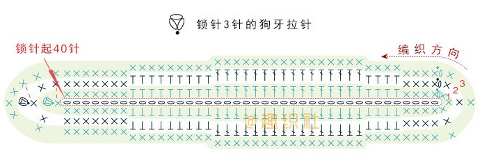 Схема вязания листика тюльпана